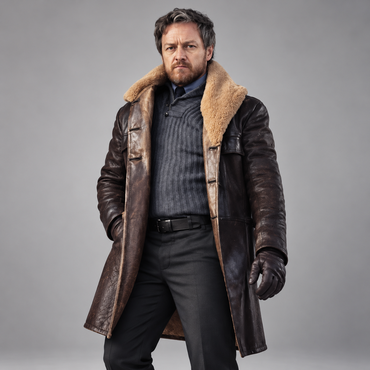 Custom Corrie Edgerley Leather Coat