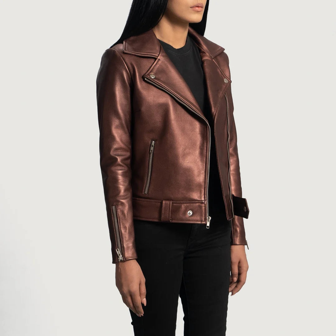 Rumy Leather Biker Jacket