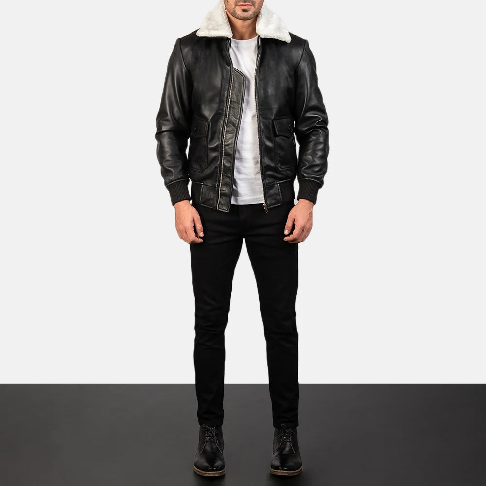 Airin G-1 Leather Bomber Jacket