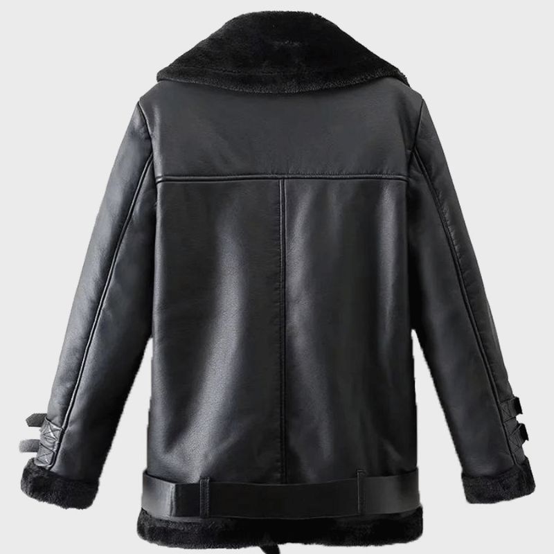 Men’s Weston Black Sheepskin Leather Jacket