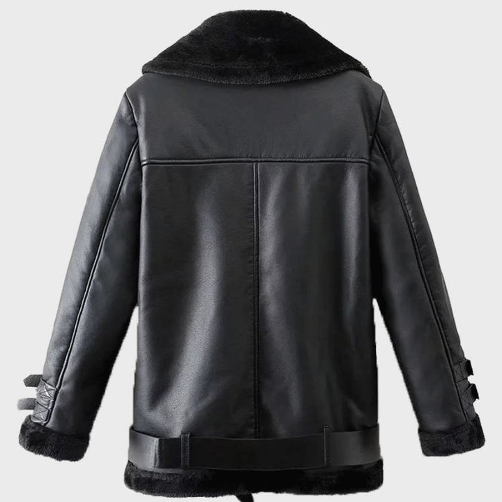 Men’s Weston Black Sheepskin Leather Jacket