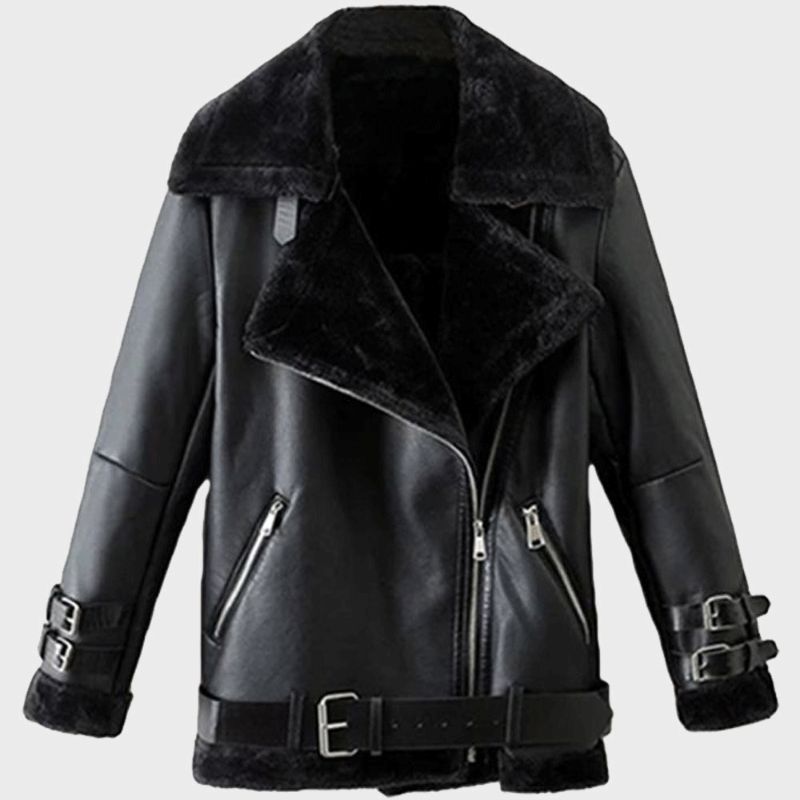 Men’s Weston Black Sheepskin Leather Jacket