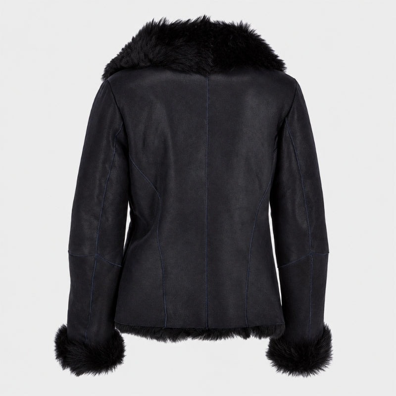 Women’s Cillian Black Sheepskin Leather Jacket