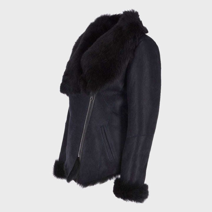 Women’s Cillian Black Sheepskin Leather Jacket
