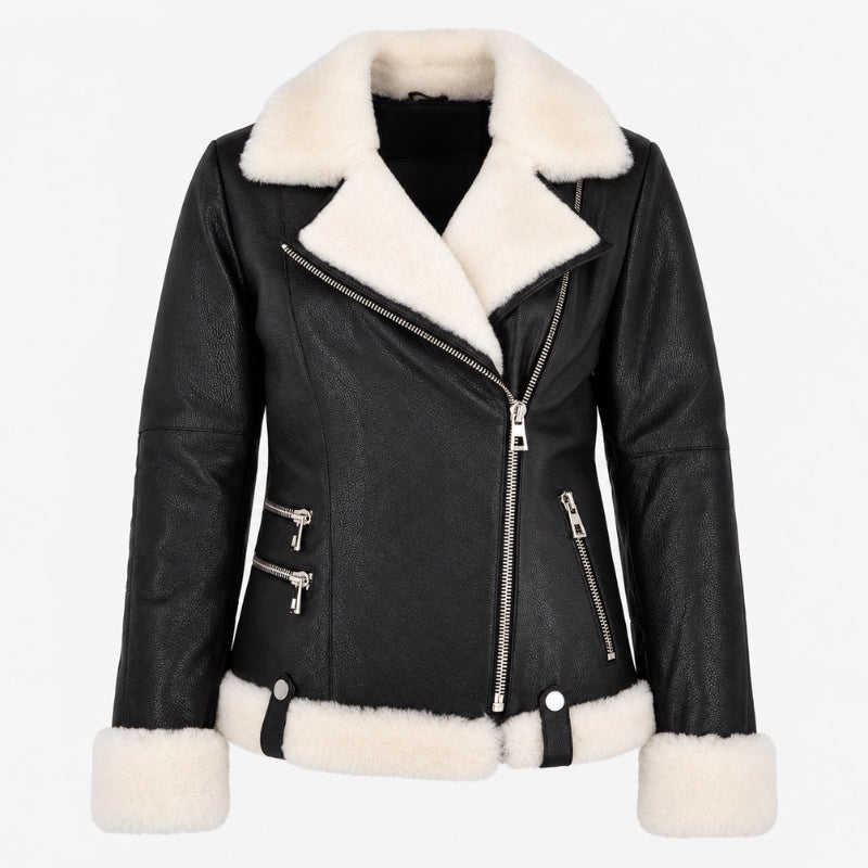 Women’s Armand Black Sheepskin Leather Jacket
