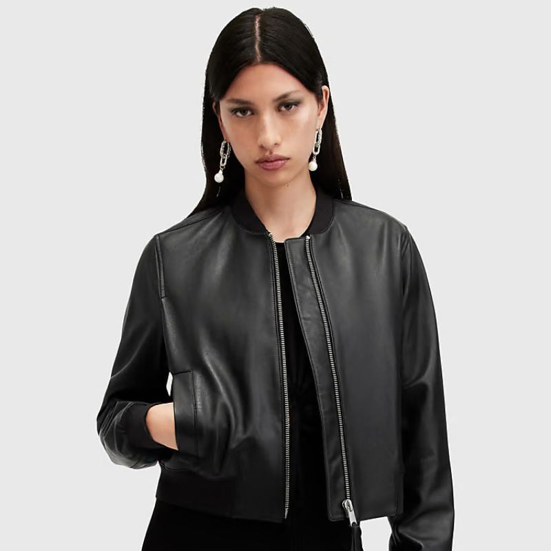 Women’s Enzo Sheepskin Leather Aviator Jacket