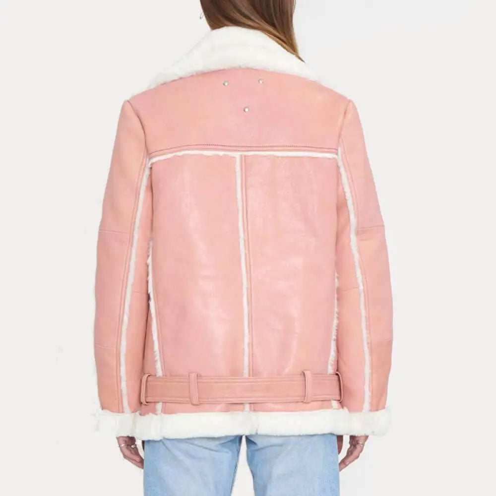 Women’s Rose Sheepskin Leather Jacket