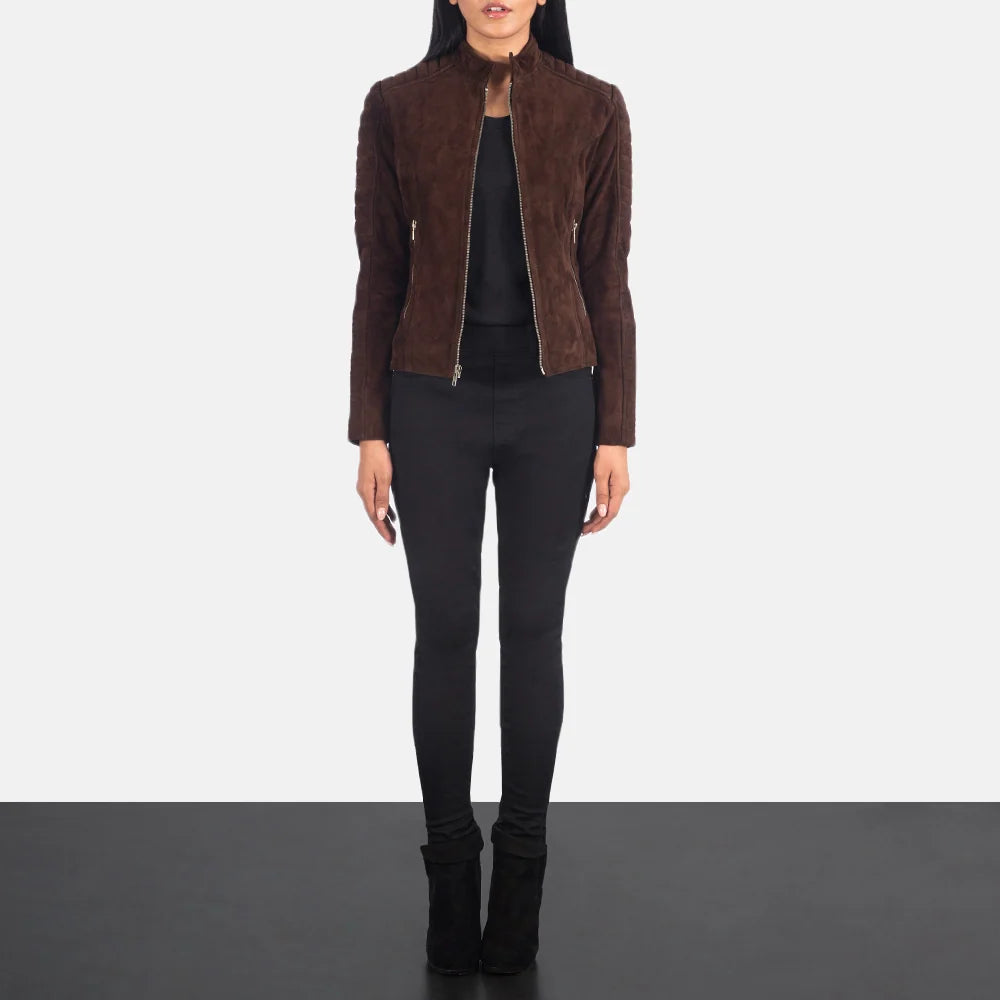 Adalyn Quilted Black Leather Biker Jacket