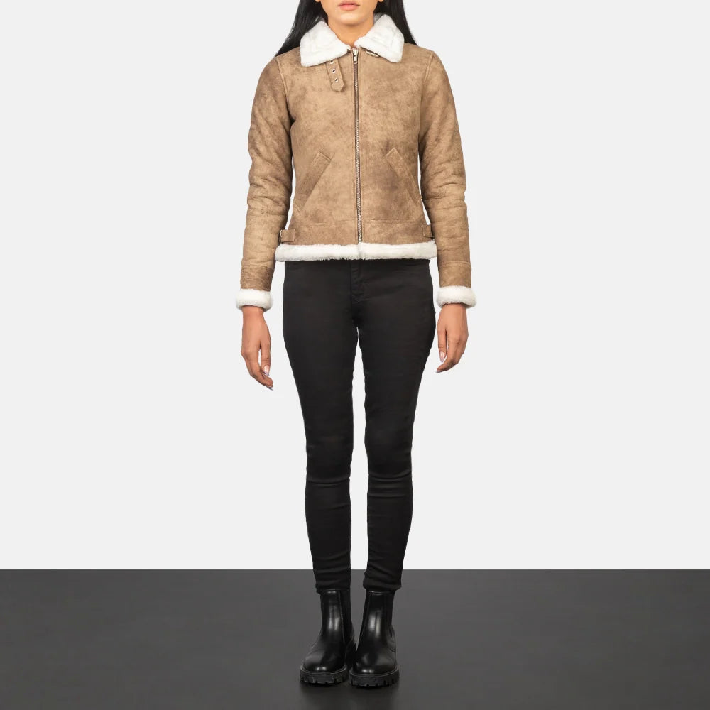 Sherilyn B-3 Leather Bomber Jacket
