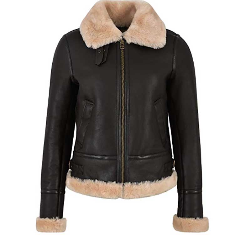 Women’s Lennox Sheepskin Leather Aviator Jacket