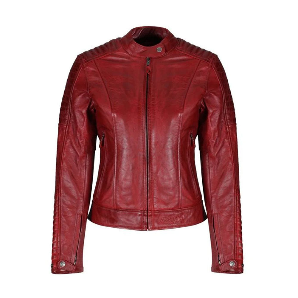 Women’s Soraya Red Sheepskin Leather Aviator Jacket