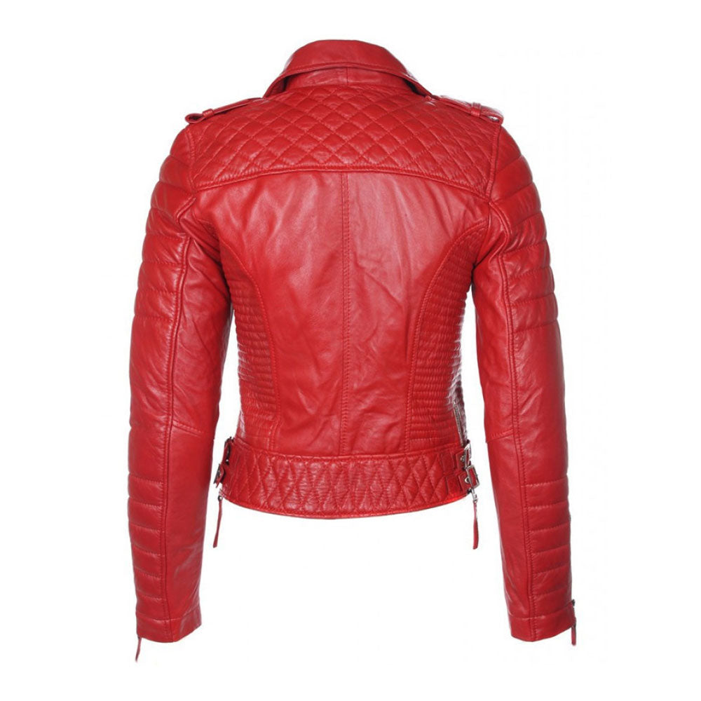 Women’s Pavel Red Sheepskin Leather Aviator Jacket