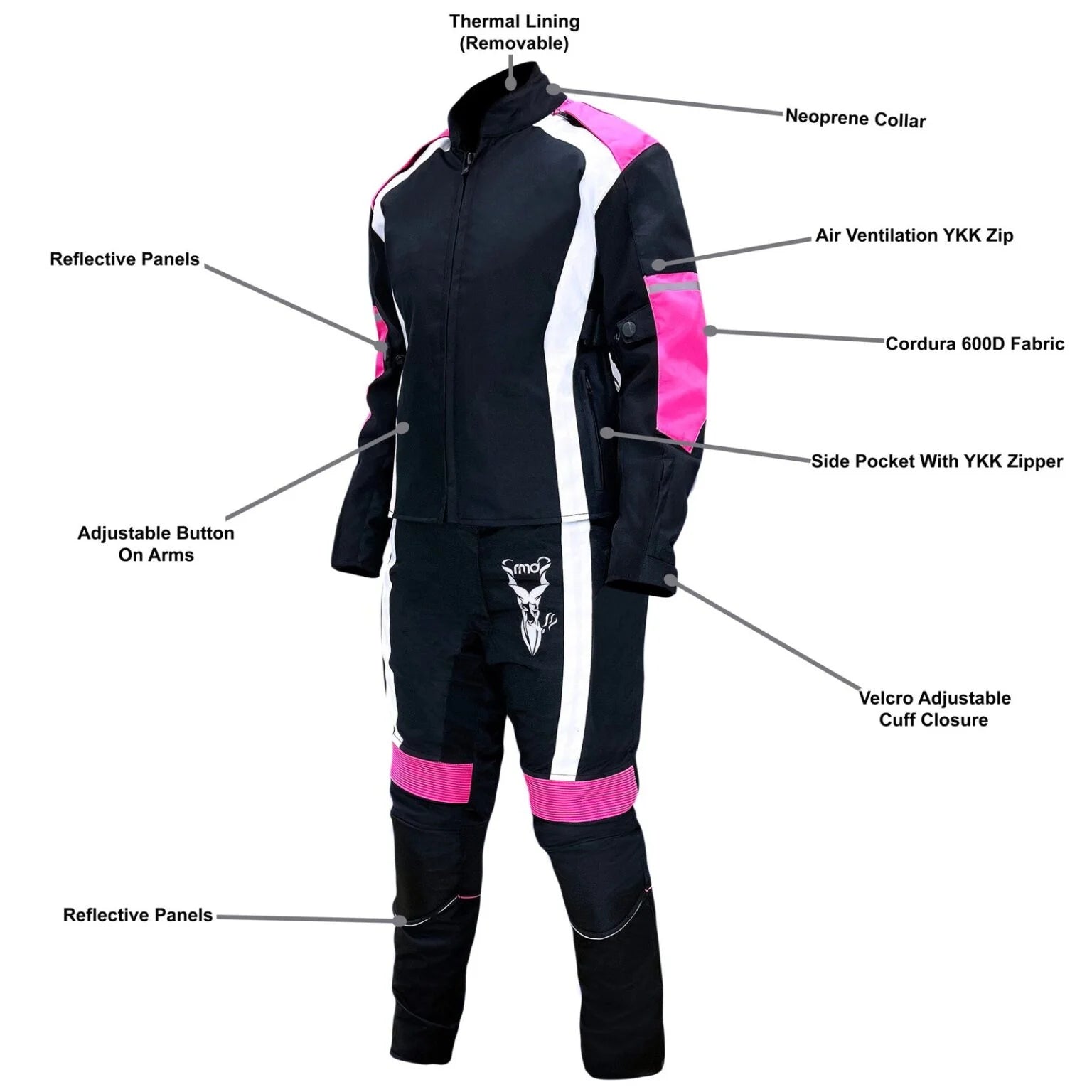 Women’s Biker Suite with CE Approved Safety