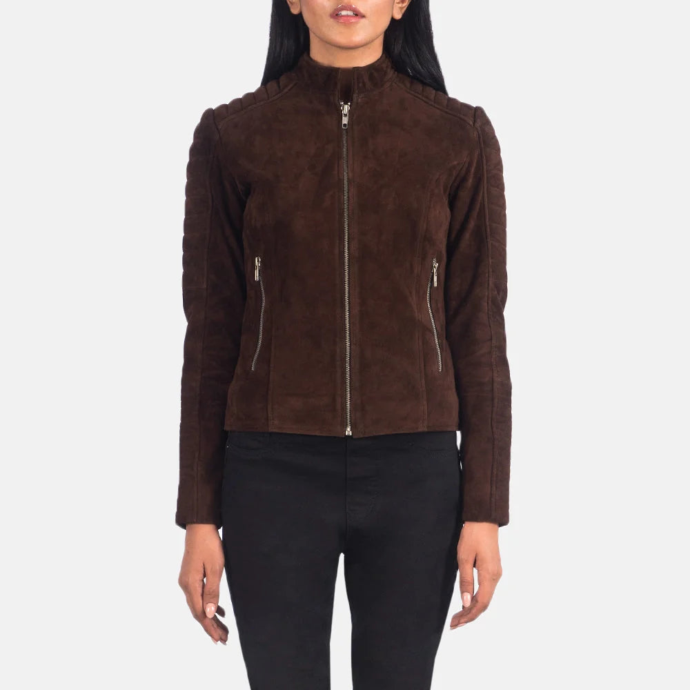 Adalyn Quilted Black Leather Biker Jacket