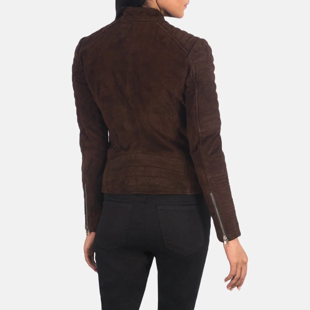 Adalyn Quilted Black Leather Biker Jacket