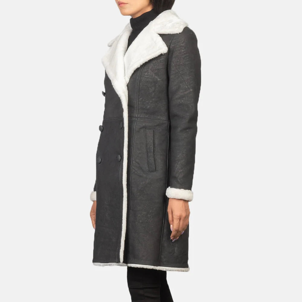 Amie Double Breasted Shearling Coat