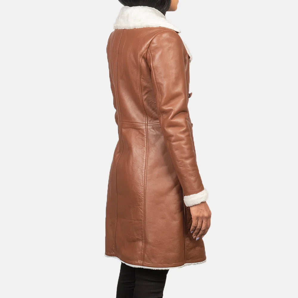 Amie Double Breasted Shearling Coat