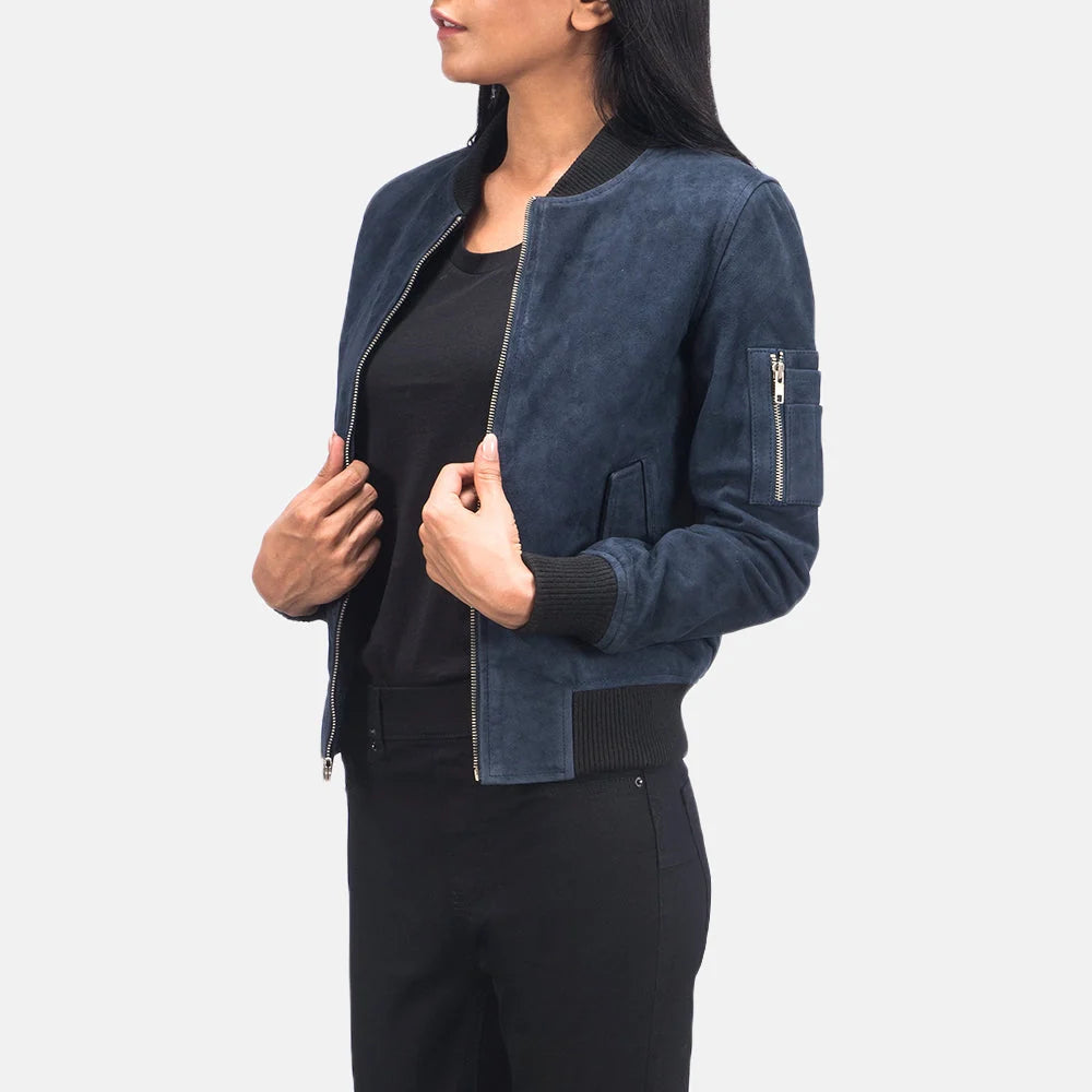 Ava Ma-1 Leather Bomber Jacket