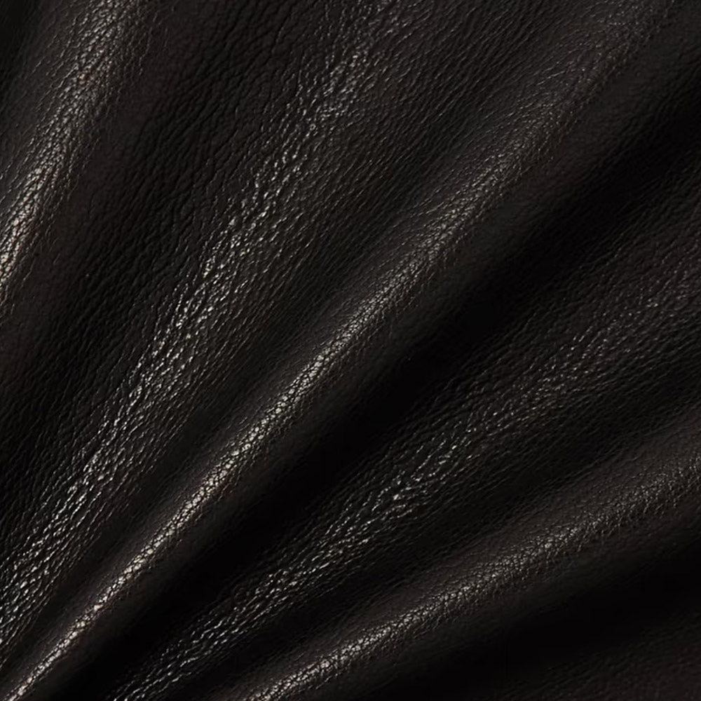 Women’s Textured Black Sheepskin Leather Jacket