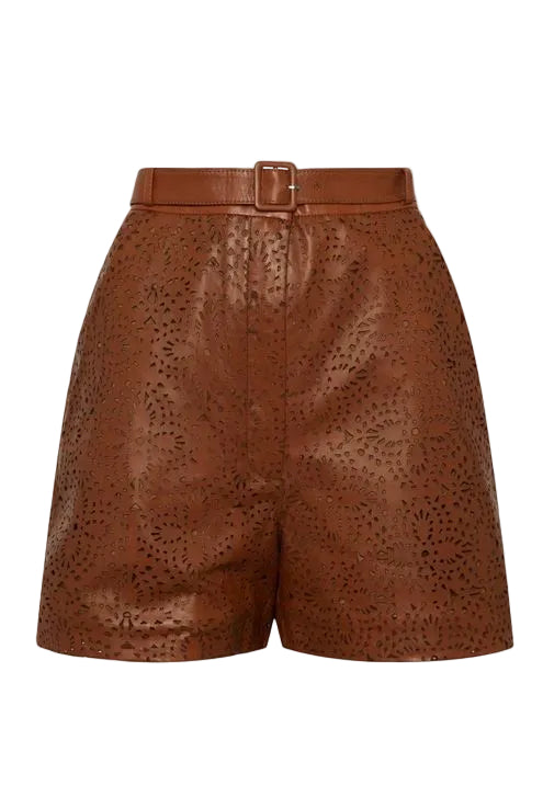 Women’s Light Brown Cowhide Leather Skirt