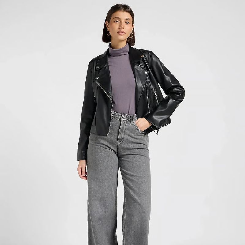Women’s Eden Lambskin Leather Biker Jacket