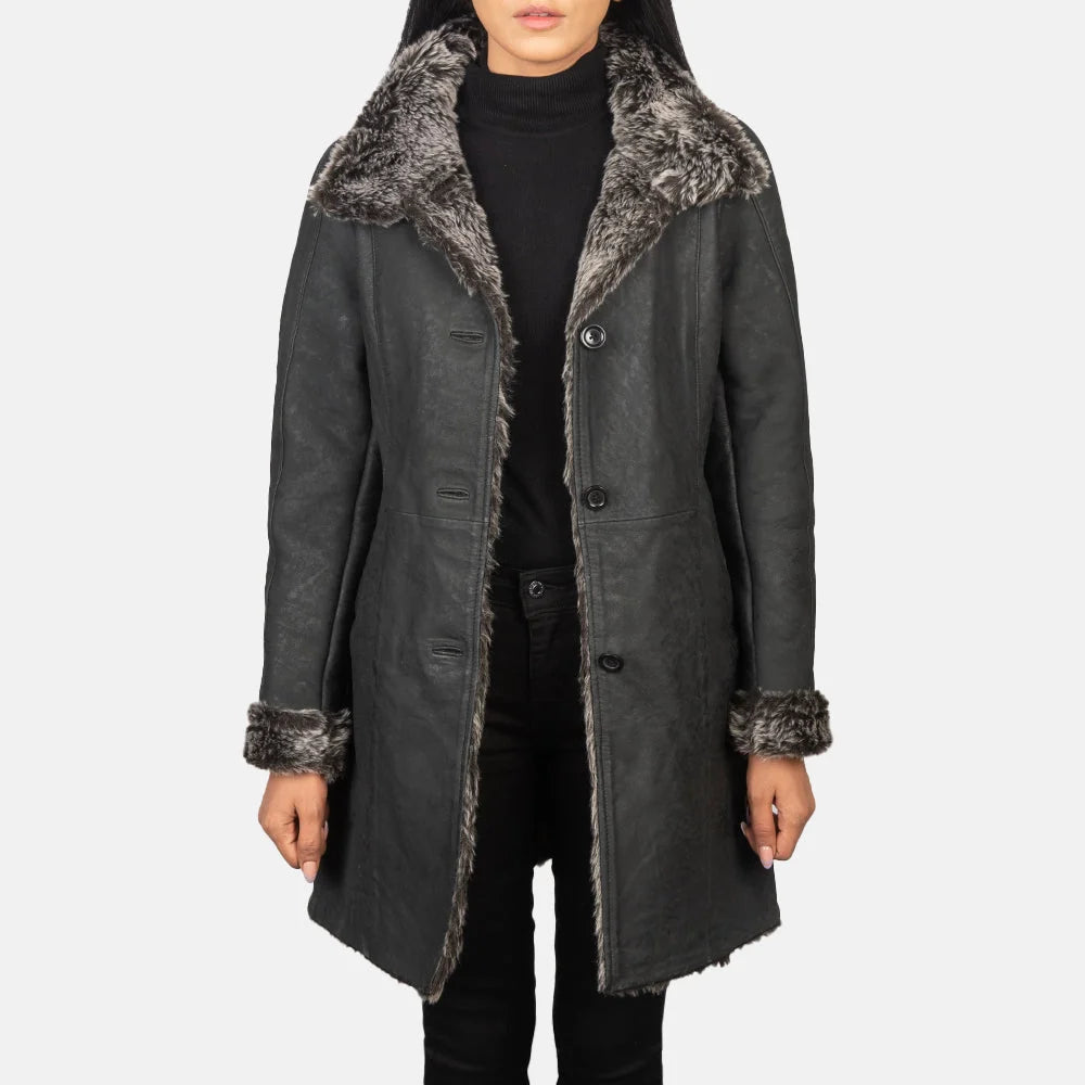 Erica Shearling Leather Coat