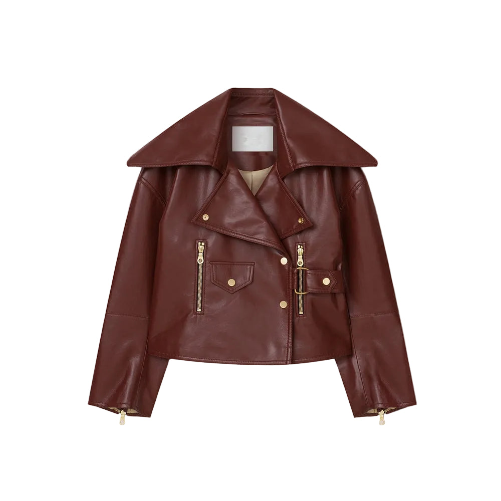 Women’s Designers Red Sheepskin Leather Jacket