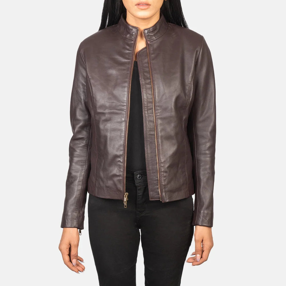 Rumella Leather Biker Jacket