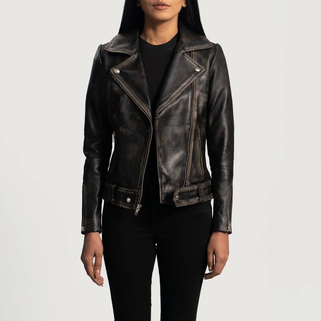 Rumy Leather Biker Jacket