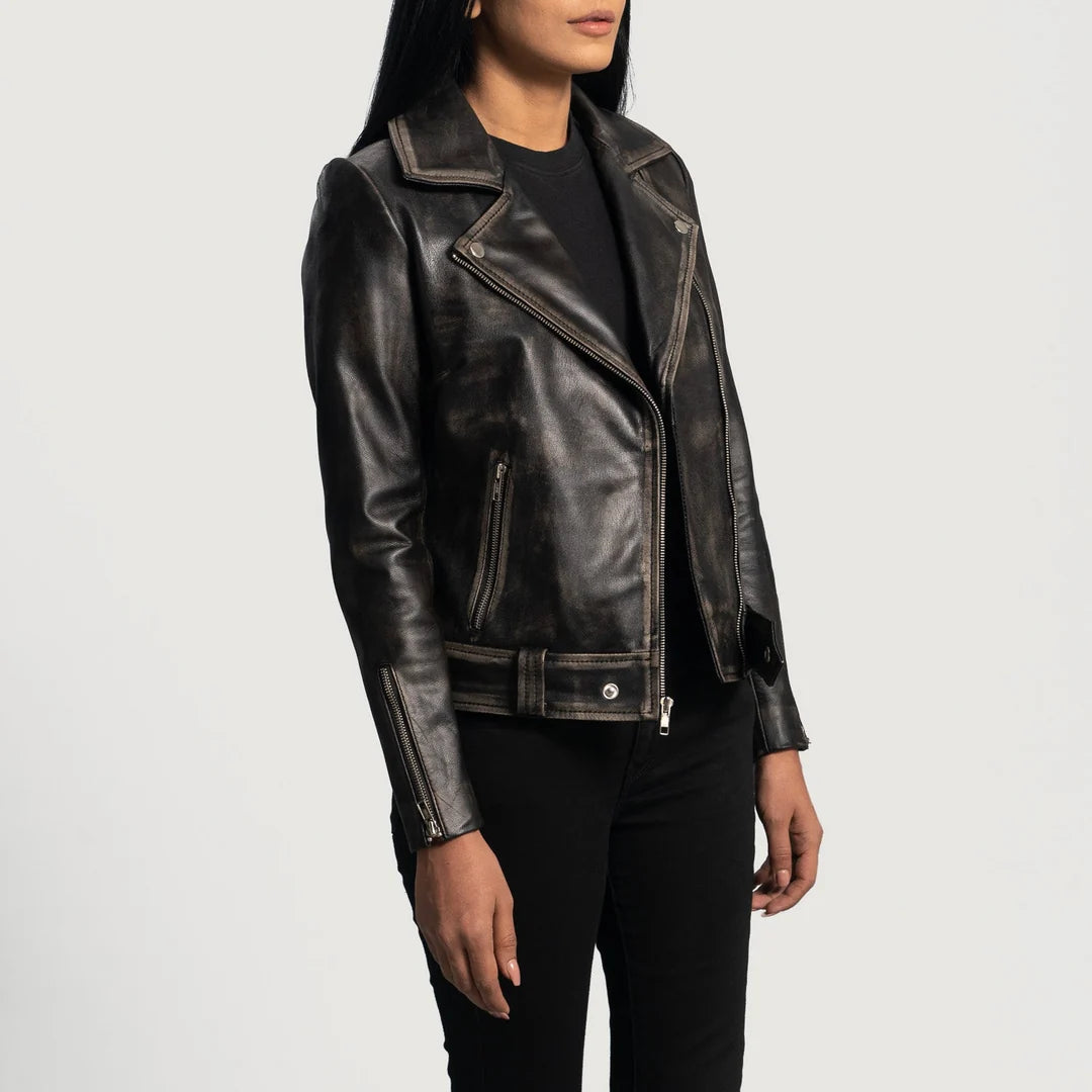 Rumy Leather Biker Jacket