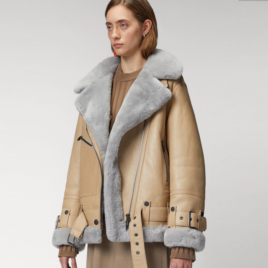 Women’s Zane Sheepskin Leather Coat