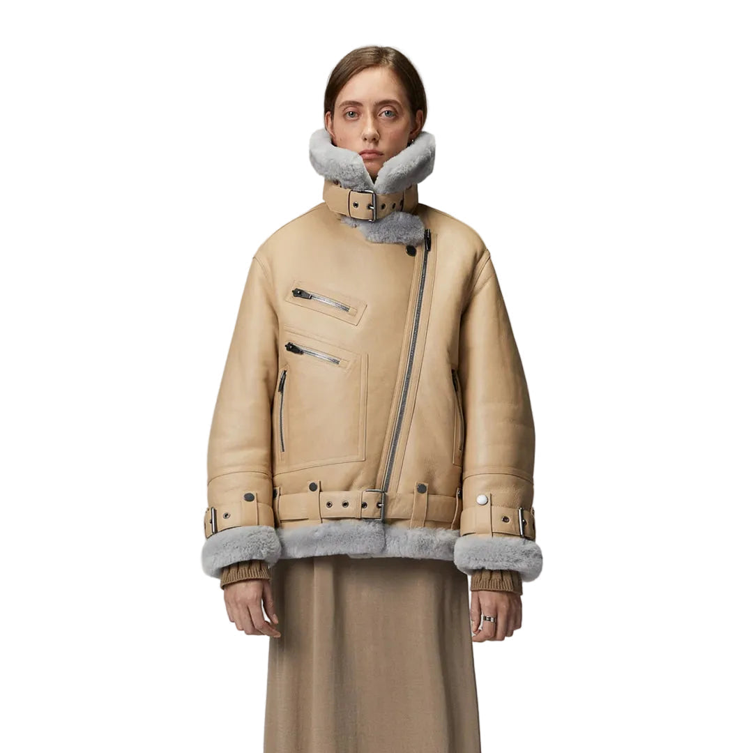 Women’s Zane Sheepskin Leather Coat