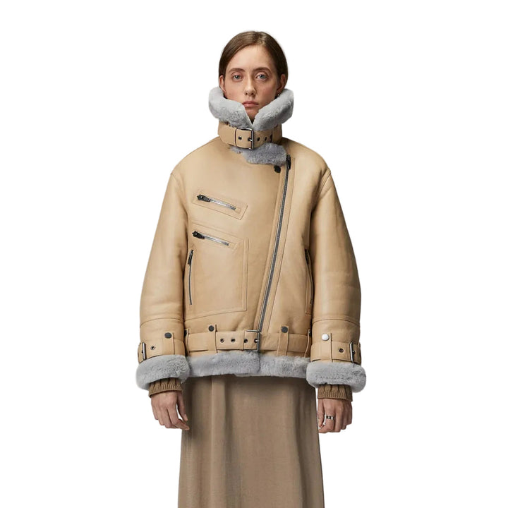 Women’s Zane Sheepskin Leather Coat