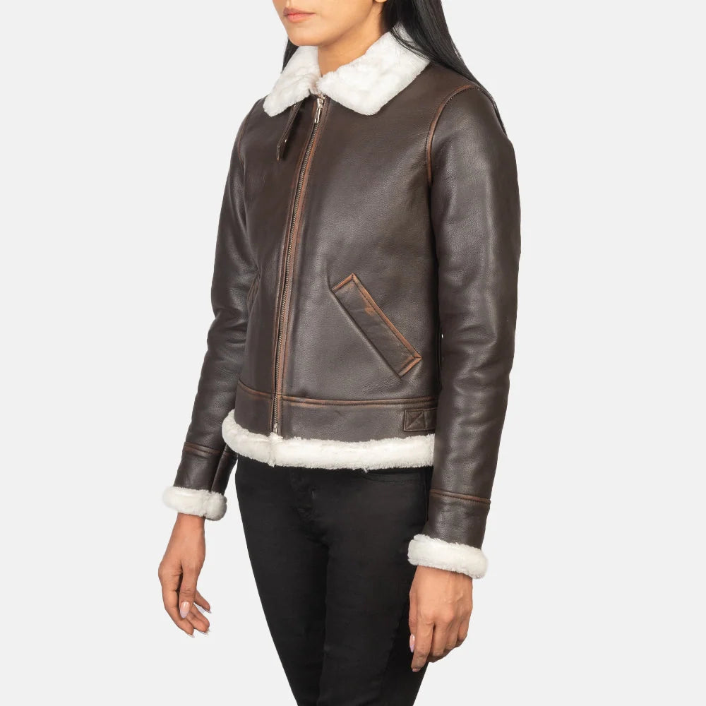Sherilyn B-3 Leather Bomber Jacket