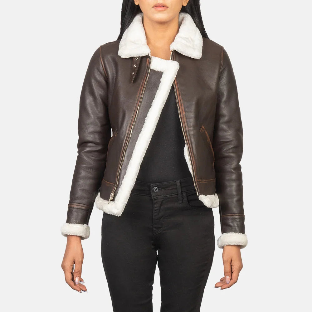 Sherilyn B-3 Leather Bomber Jacket
