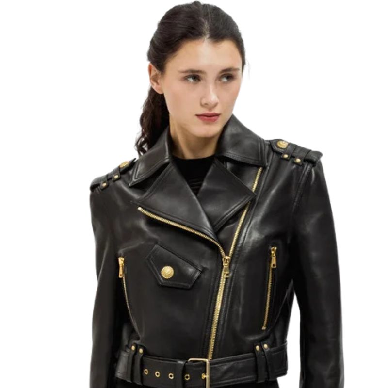 Women’s Vivienne Black Sheepskin Leather Jacket