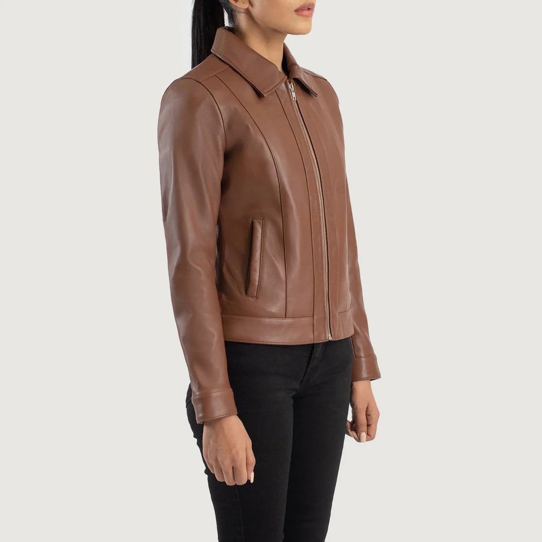 Vixen Classic Collar Leather Jacket
