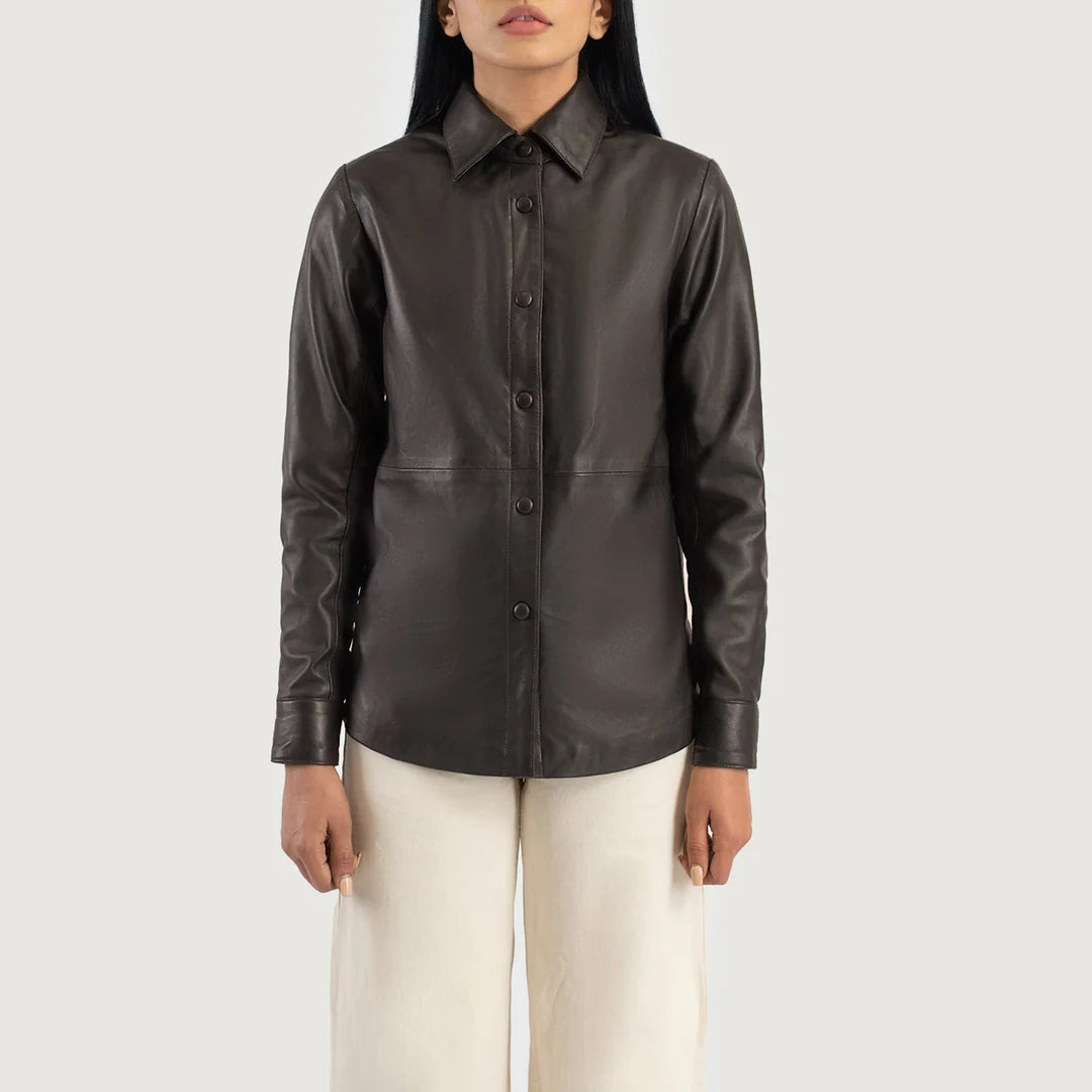 Zenith Leather Shirt Jacket