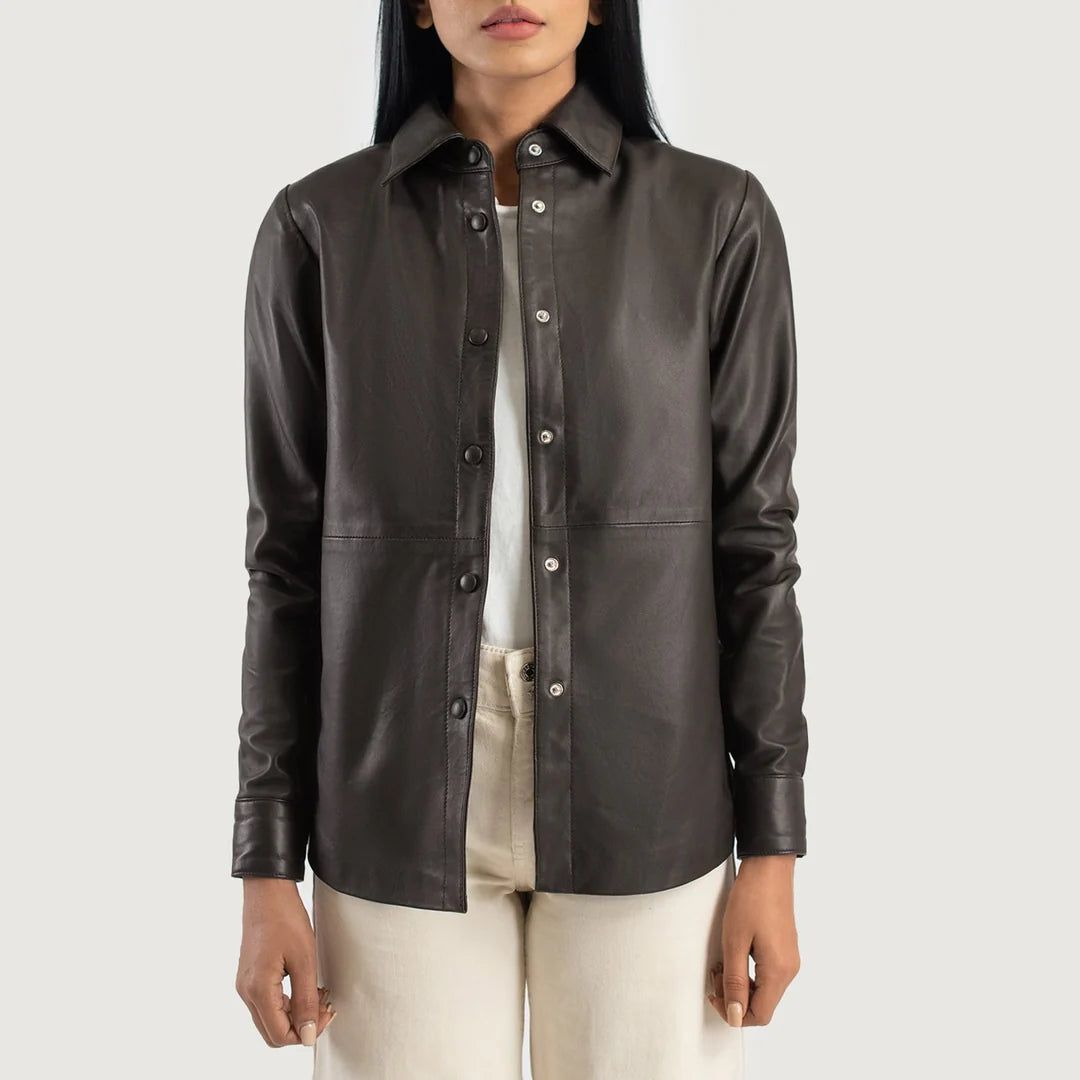 Zenith Leather Shirt Jacket