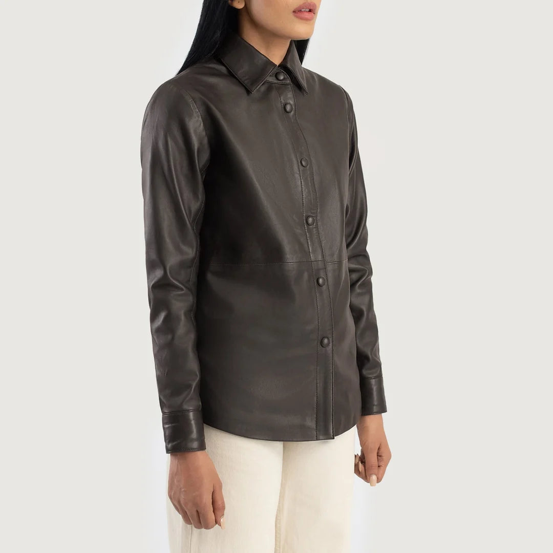 Zenith Leather Shirt Jacket