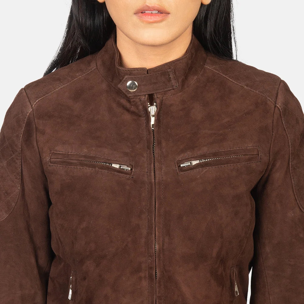Zenna Suede Bomber Jacket