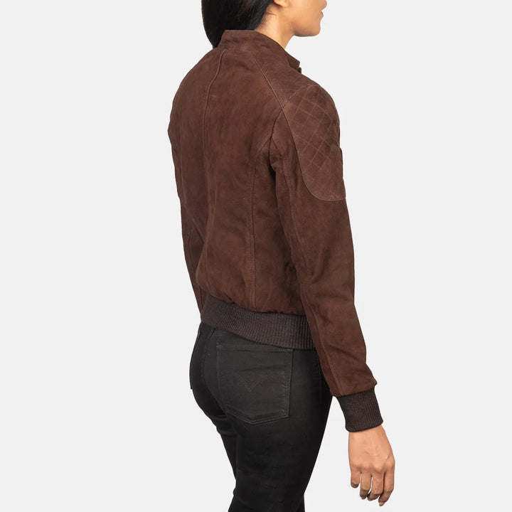 Zenna Suede Bomber Jacket