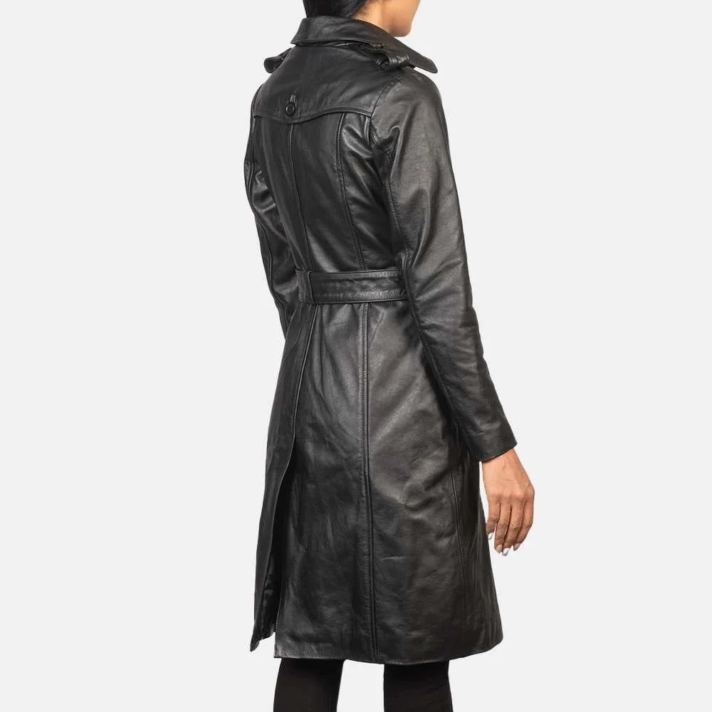 Alice Double Breasted Leather Coat
