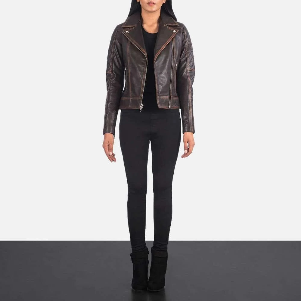 Carolyn Quilted Biker Jacket