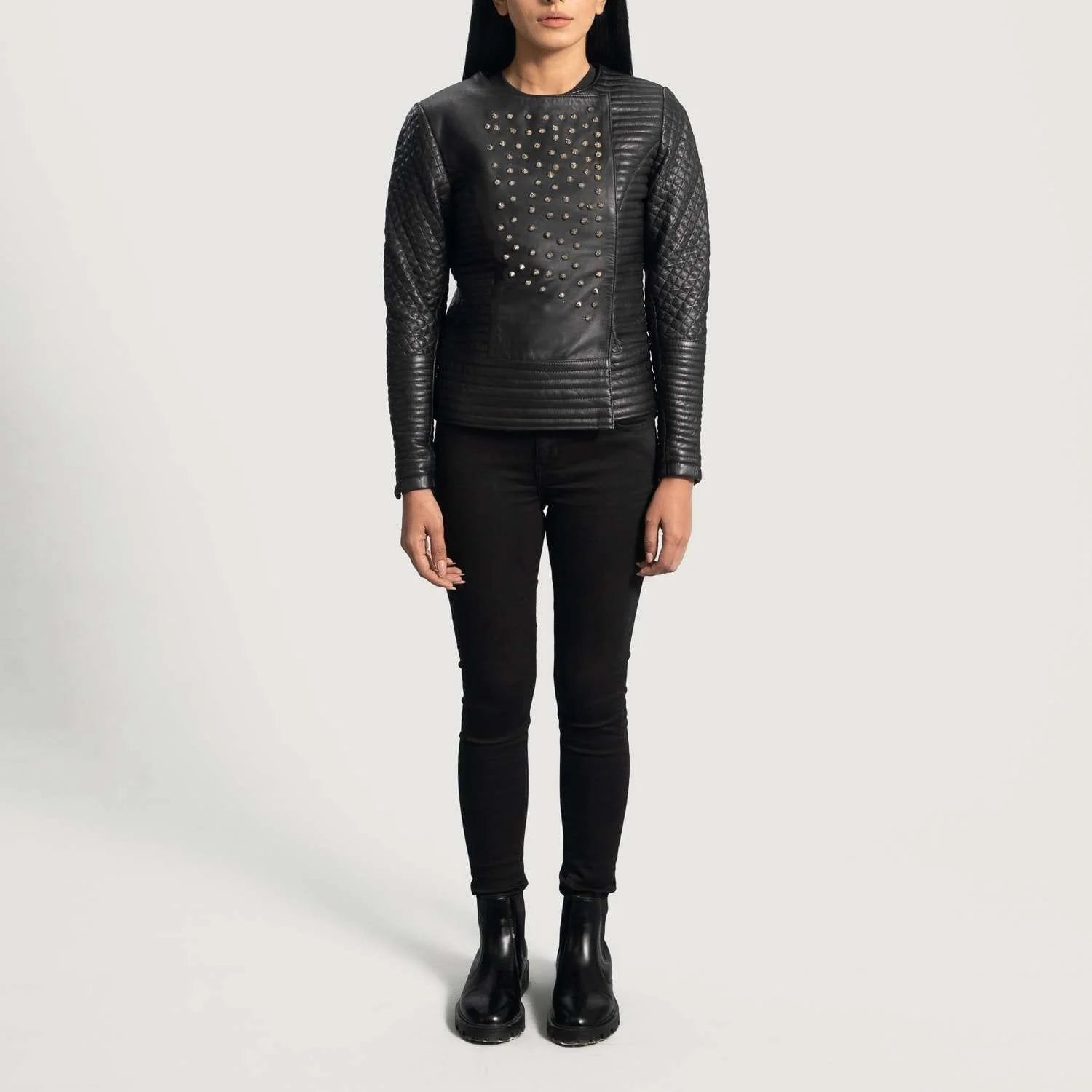 Celeste Studded Leather Jacket