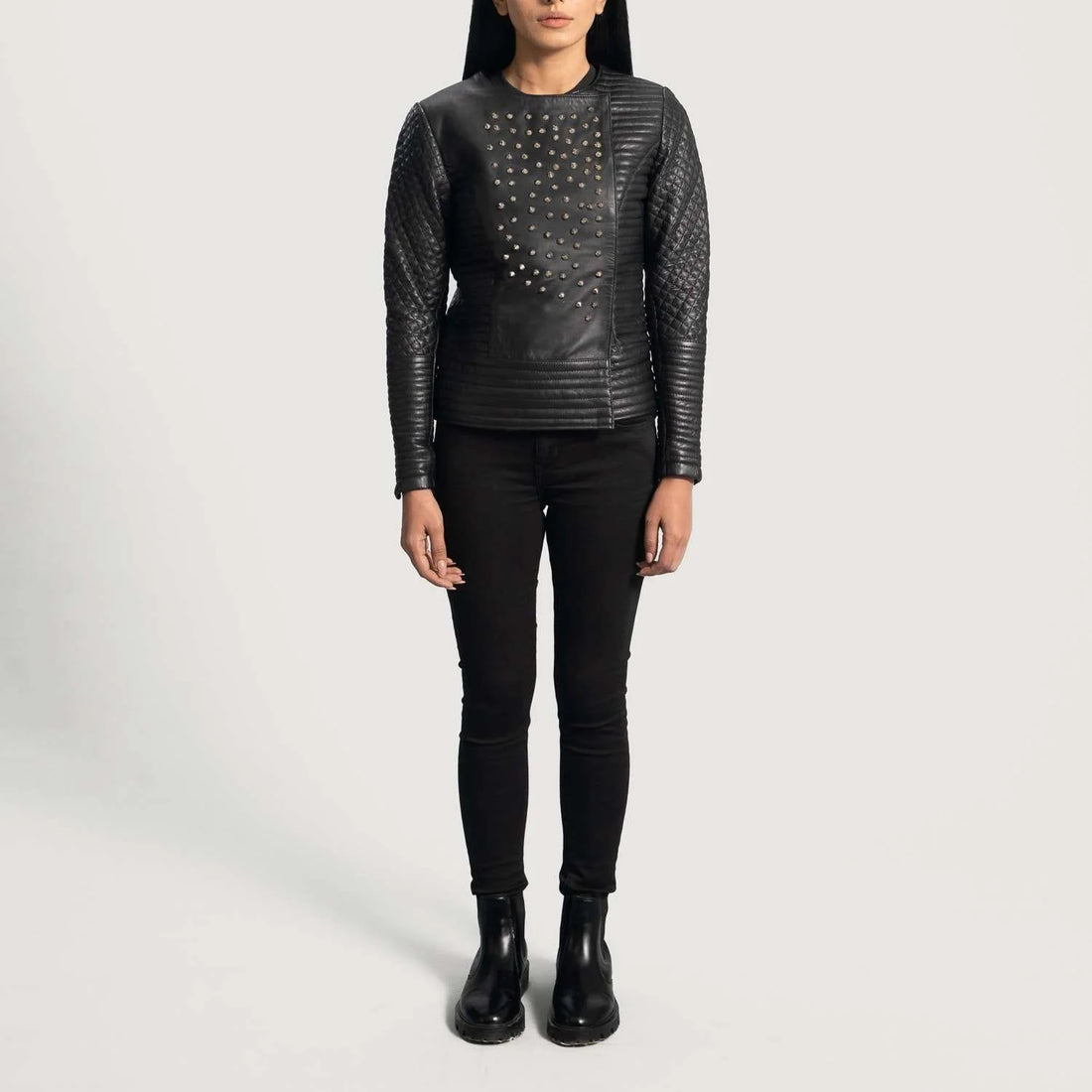 Celeste Studded Leather Jacket