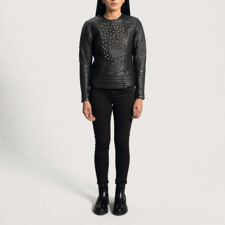 Celeste Studded Leather Jacket