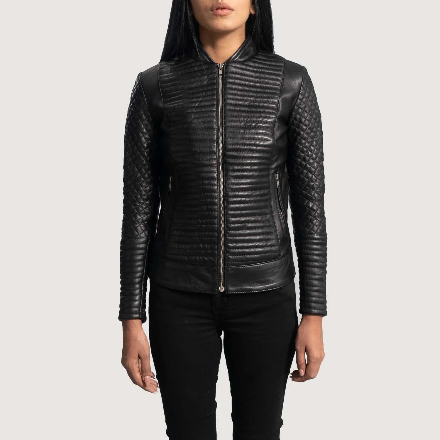Cityscape Leather Biker Jacket