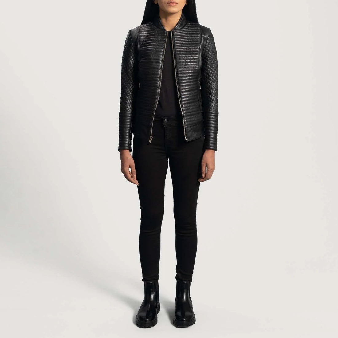 Cityscape Leather Biker Jacket