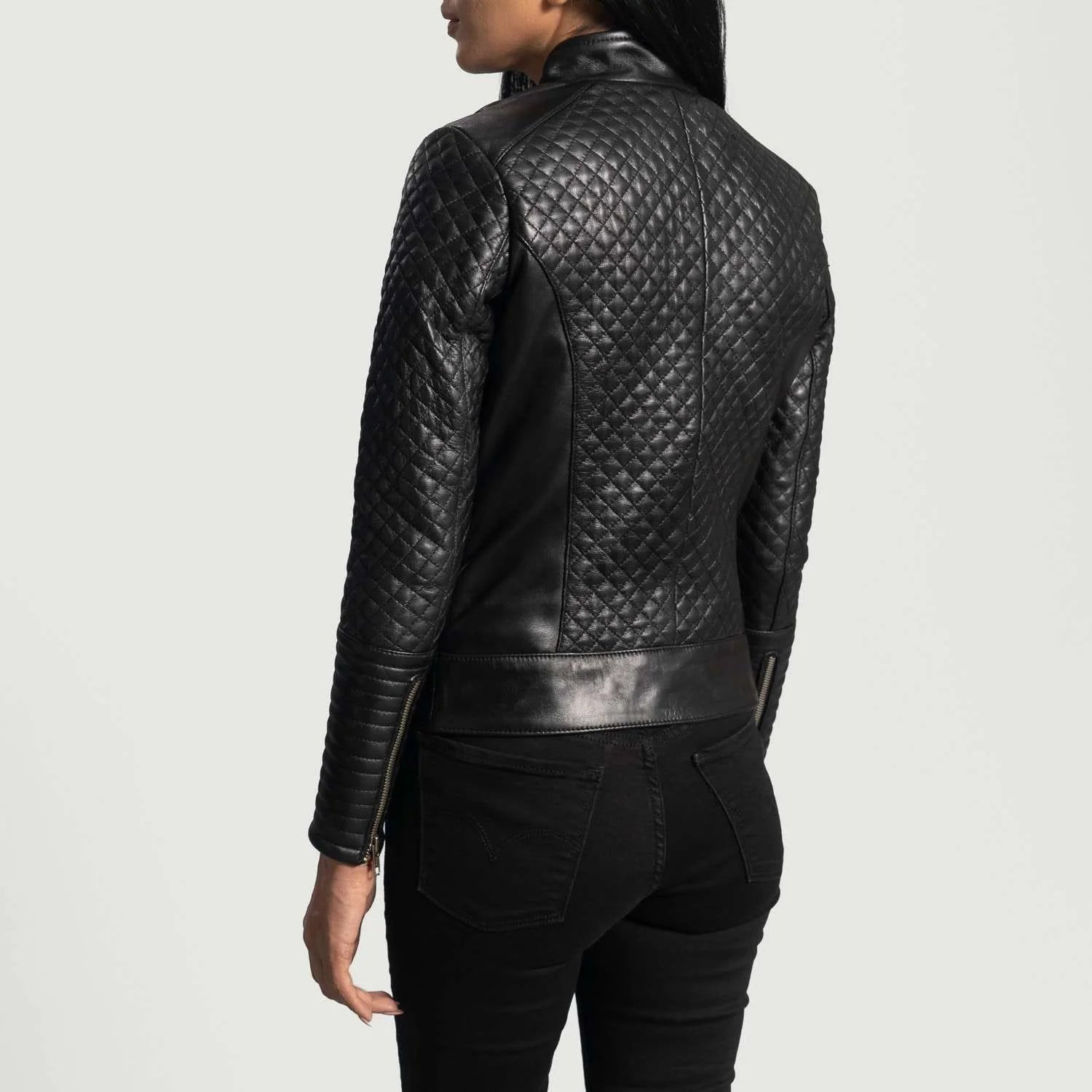 Cityscape Leather Biker Jacket